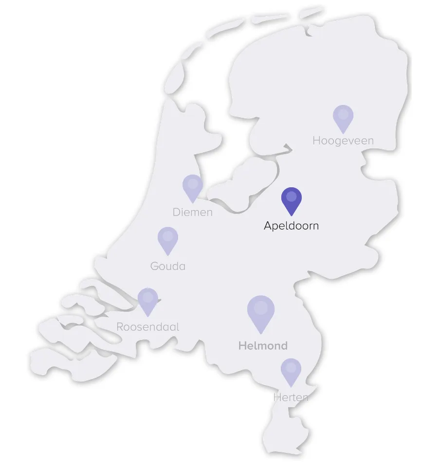 Landkaart Apeldoorn 900x950