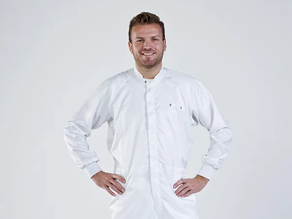 Cleanroom coverall in wit