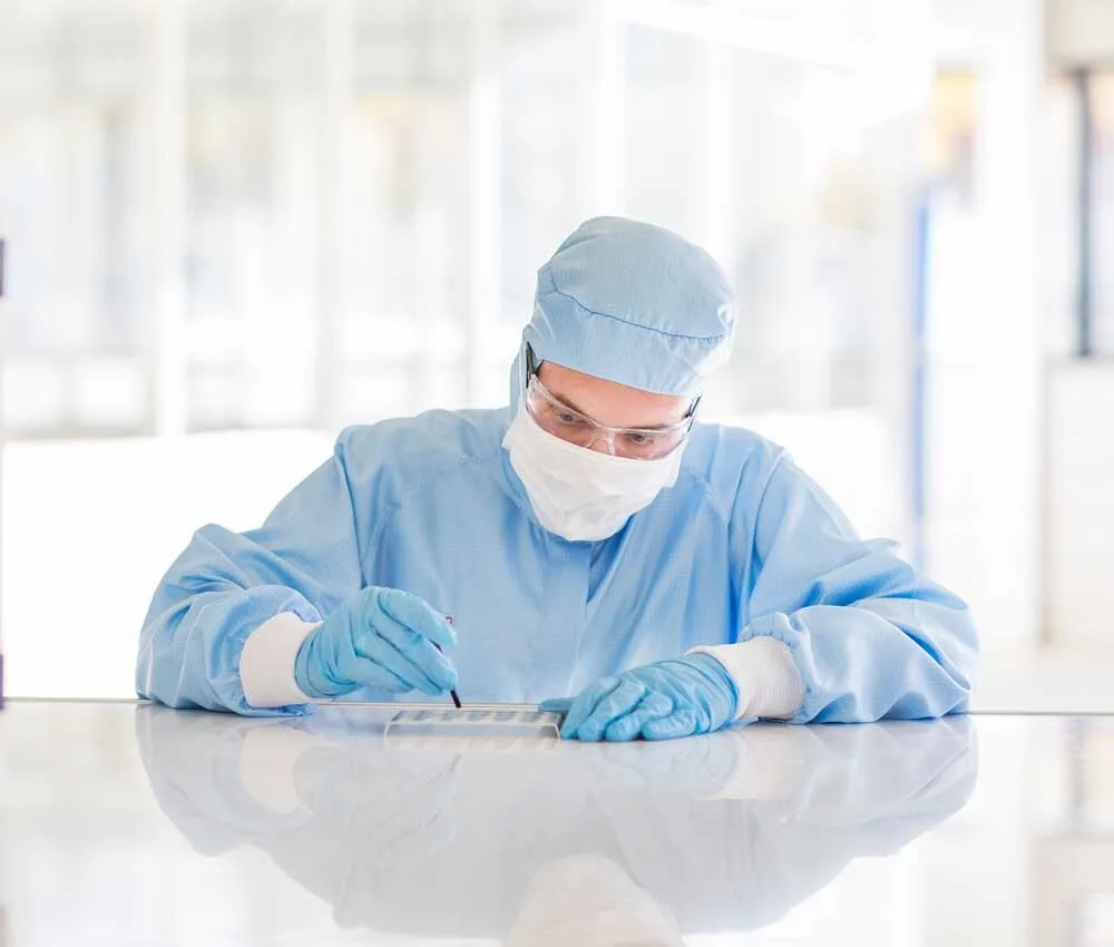Gecertificeerde ISO22000 cleanroom kleding