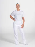 Dame in voedsel werkkleding food t-shirt