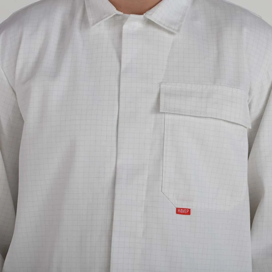 Witte labjas borstzak