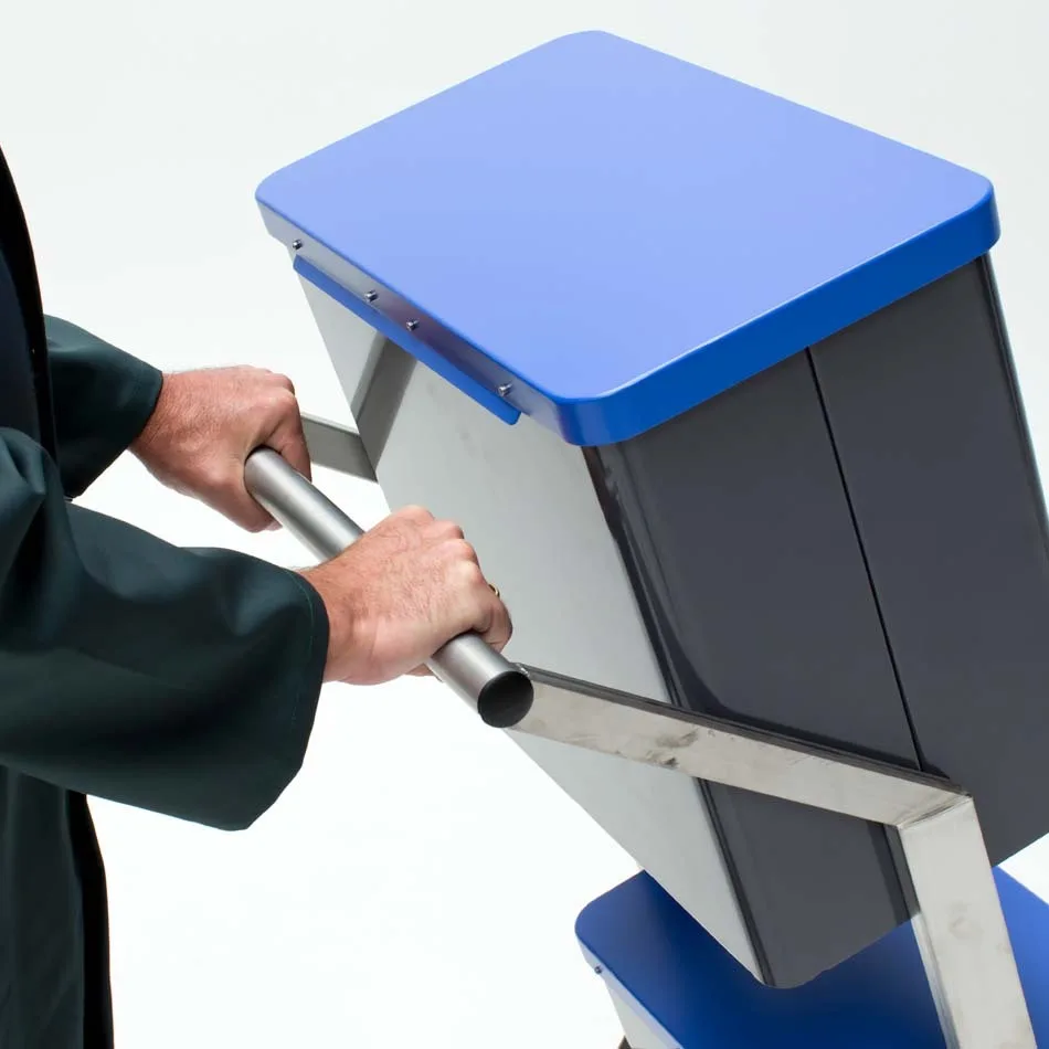 De poetsdoek dispenser is makkelijk te verplaatsen