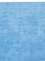 Detailfoto van blauwe microvezeldoek