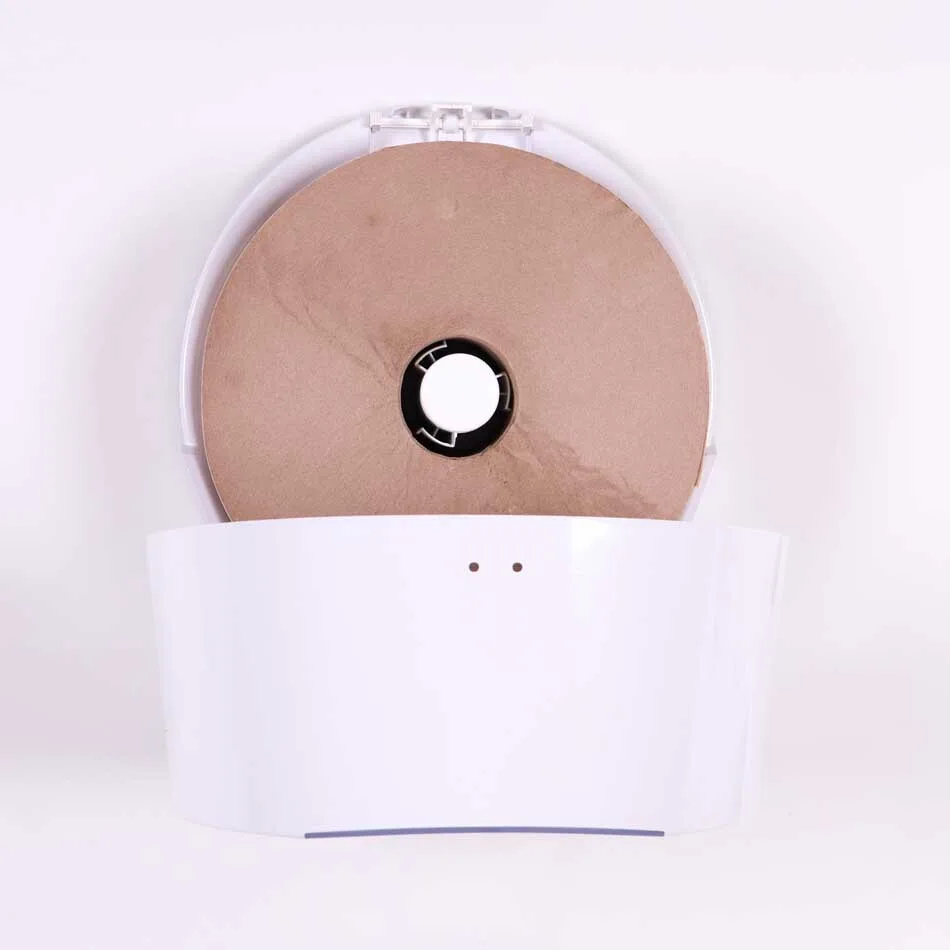 Binnenkant van de Jumbo toiletrolhouder inclusief duurzaam toiletpapier