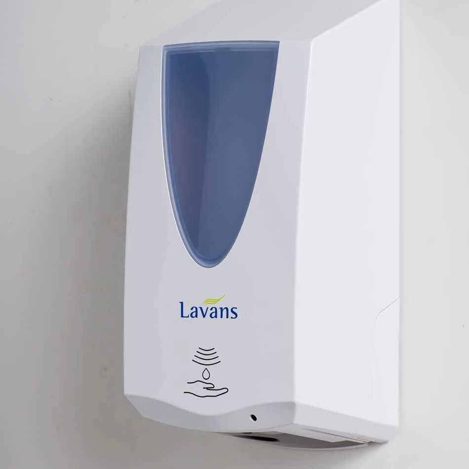 Zijaanzicht zeepdispenser non-touch