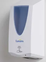 Zijaanzicht zeepdispenser non-touch