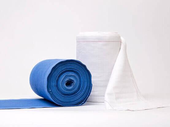 Handdoekrollen van Lavans - wit en blauw