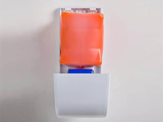 Oranje zeep voor de industrie zeepdispensers