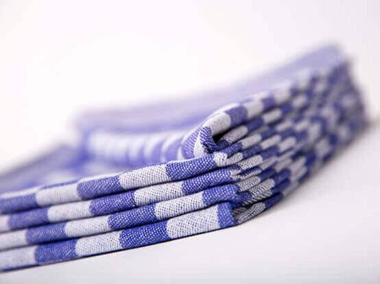 Stapel keukendoeken Lavans | Blauw geruit
