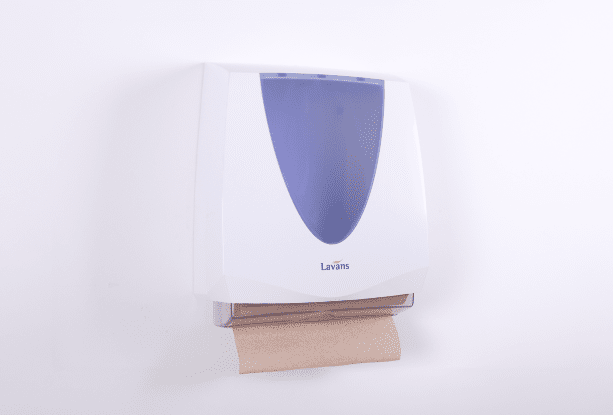 Linkeraanzicht van de vouwhanddoekjes in onze Ellipse automaat