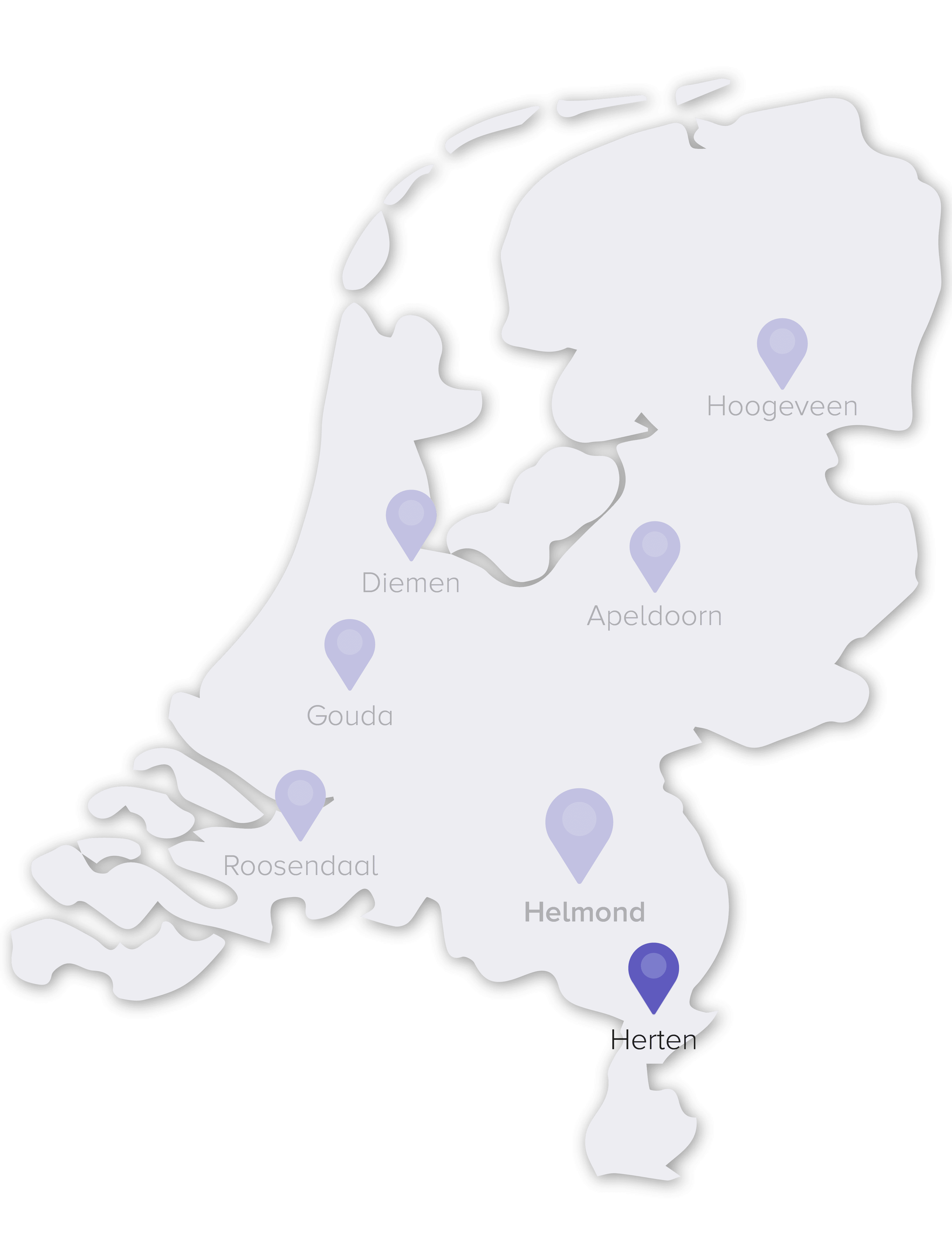 Landkaart Herten Lavans