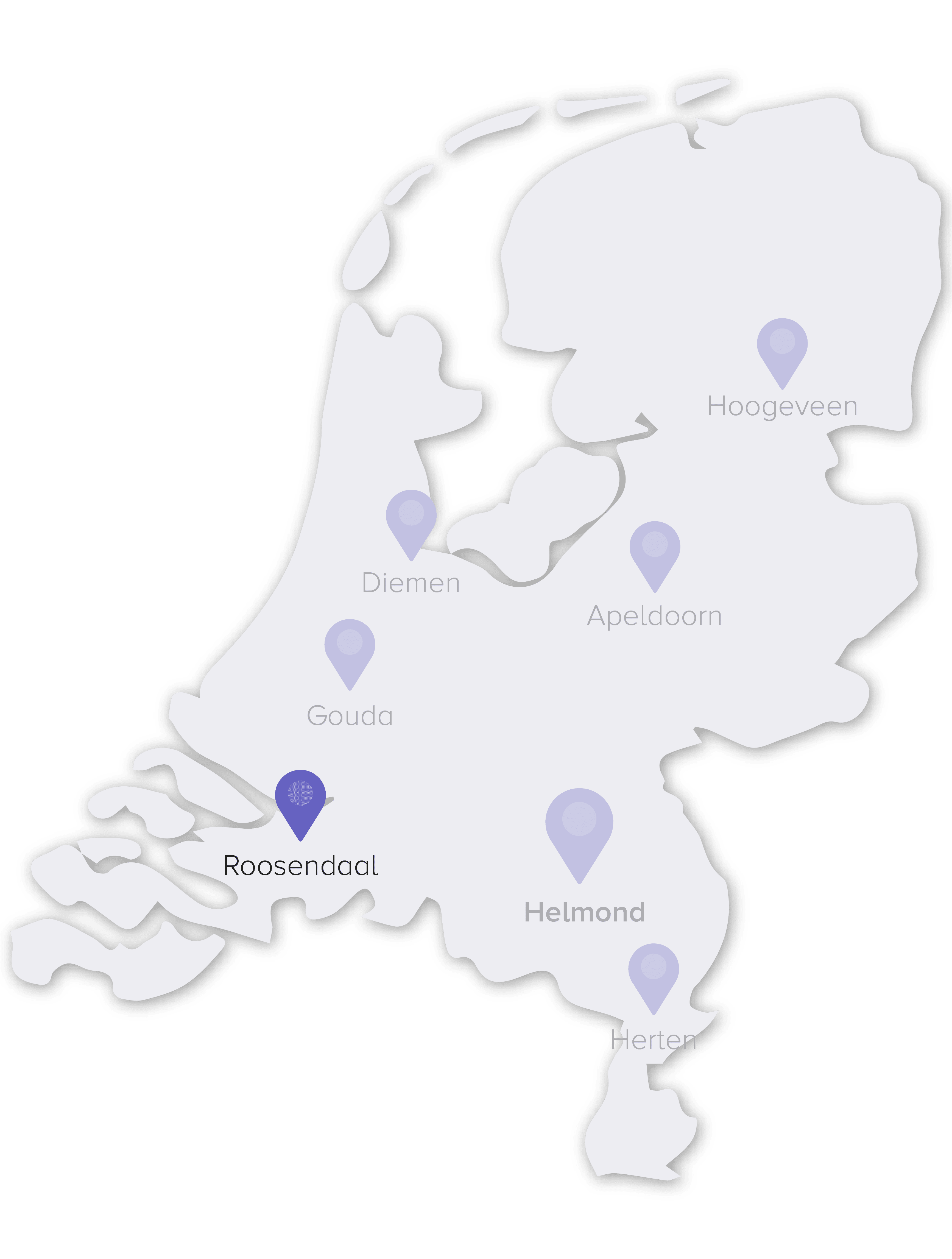 Landkaard Roosendaal Lavans